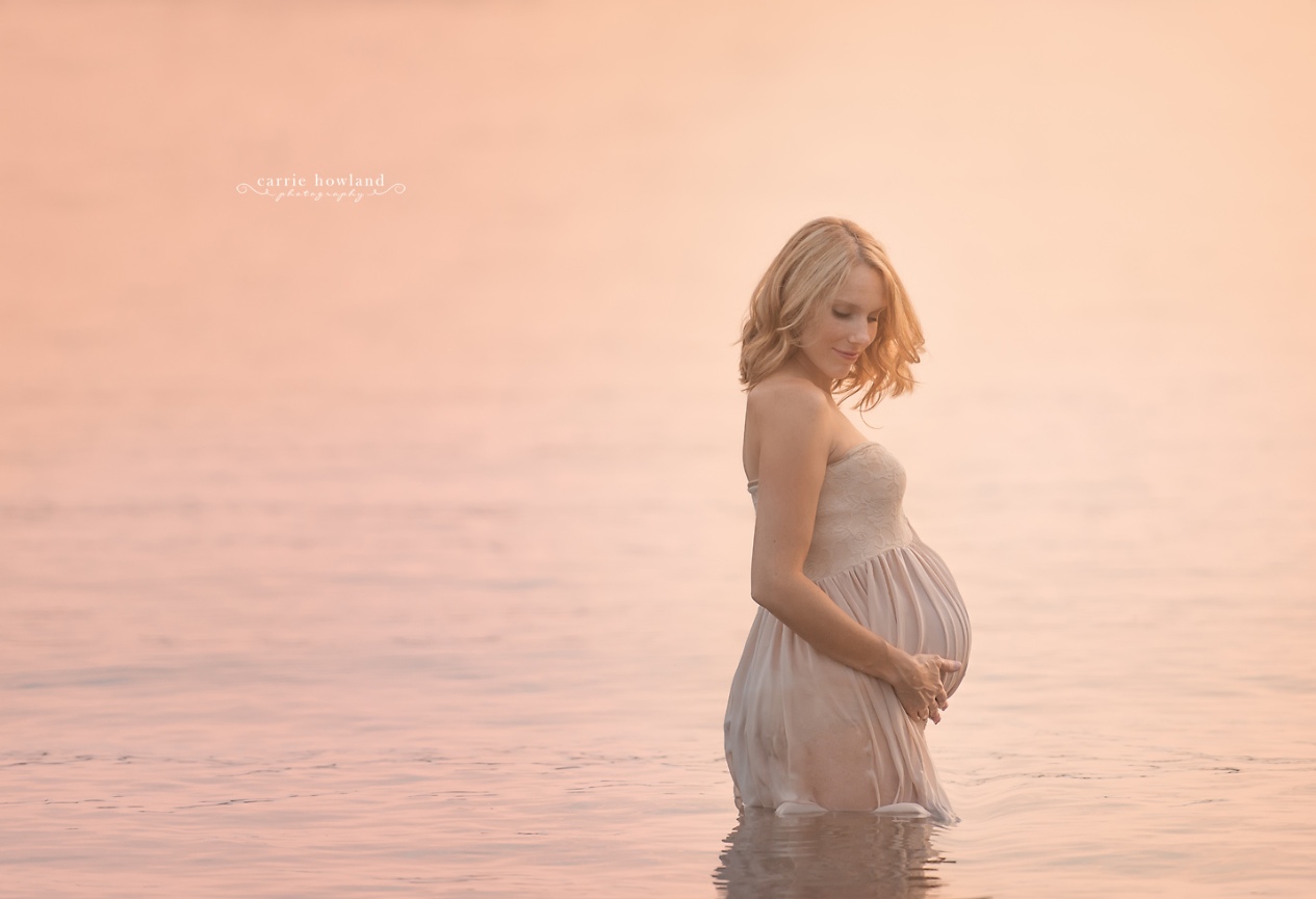 gorgeous huntersville mother to be portrait in lake norman