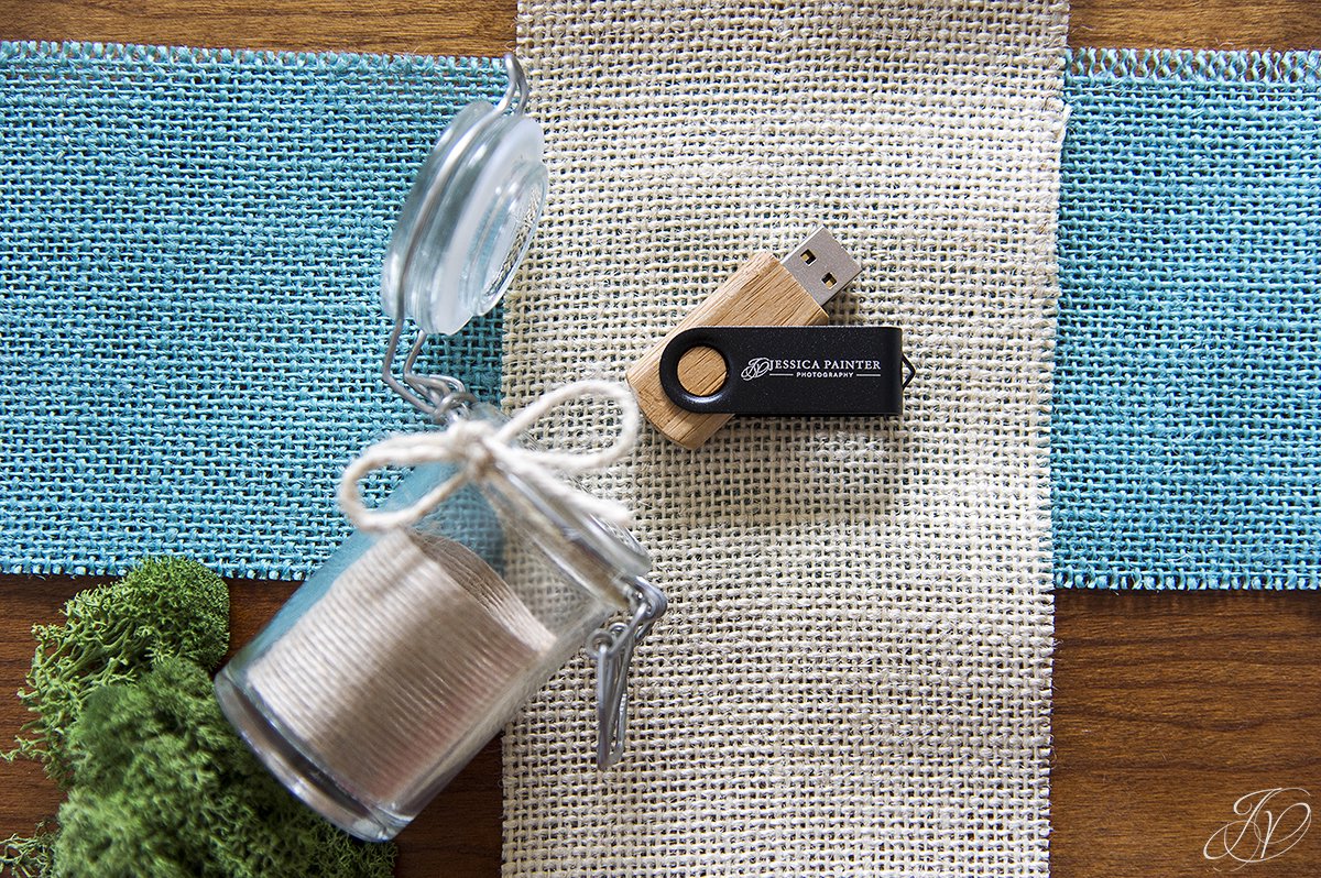 personalized usb drive, custom usb drive in mason jar, custom wedding packaging, personalized wedding photography packaging, unique wedding photography packaging