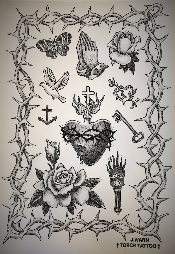 Justin Warn Black & Grey Flash Print