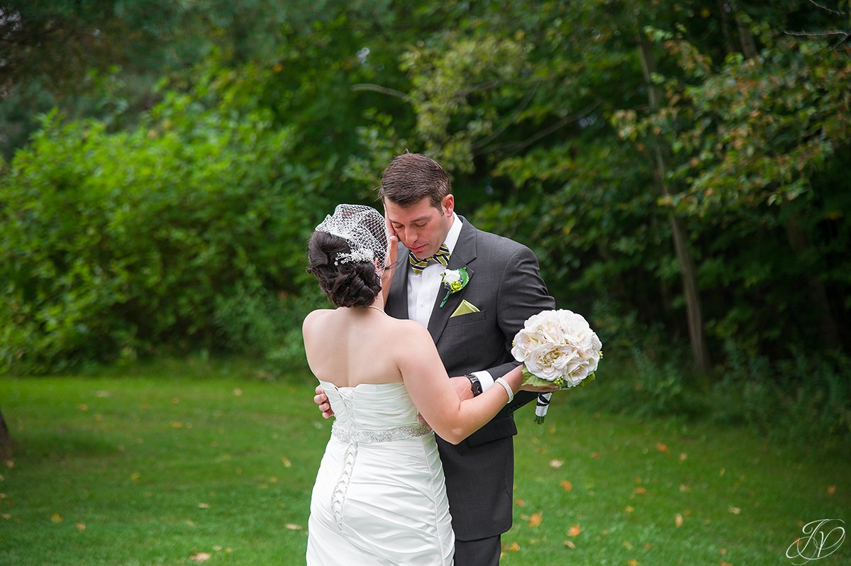 emotional first look photos lake placid wedding photographer