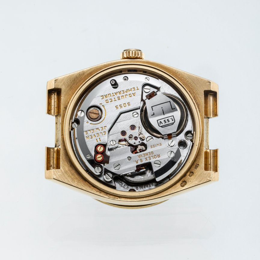 Rolex Day Date 19058 Baguette Oysterquartz Wood Dial 1985