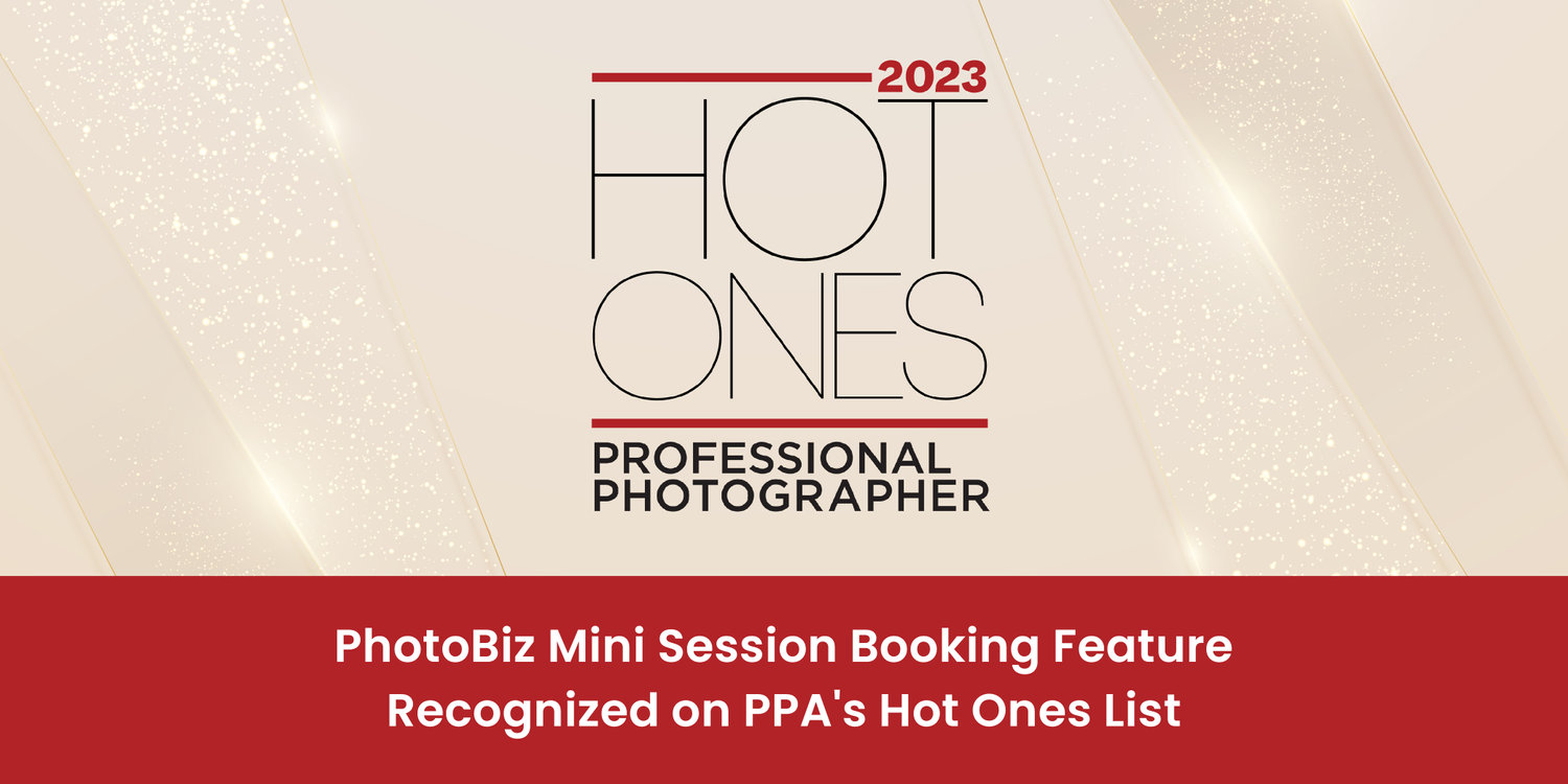 PhotoBiz Mini Session Booking Feature Recognized on PPA's Hot Ones List