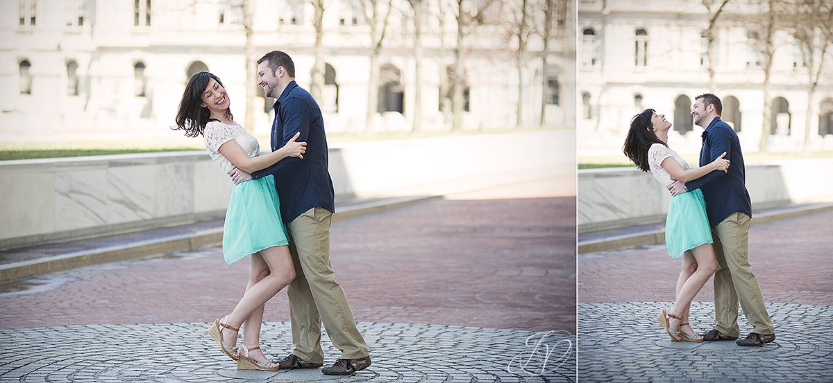young couple near the egg albany, cute engagement photos downtown albany, downtown albany engagement photos, albany engagement photographers, engagement session in downtown albany