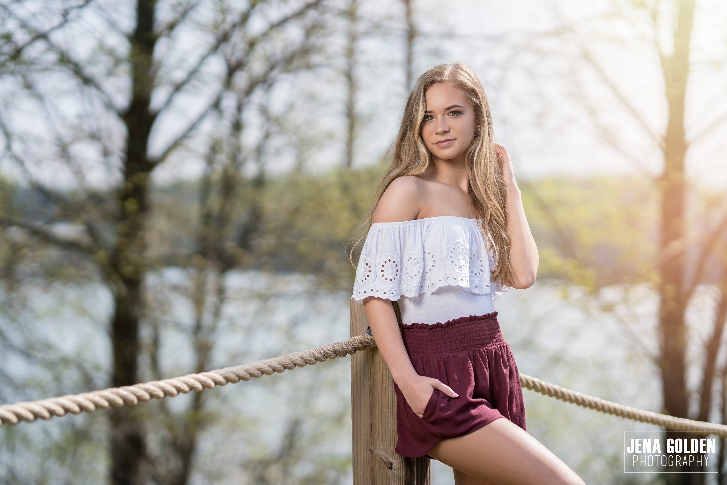 Shelby Senior Portraits Forsyth County GA Jena Golden Photography Woodland High Babe