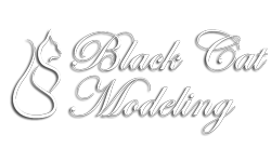 Black Cat Modeling Logo