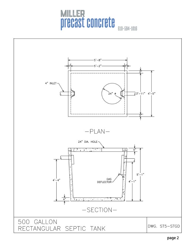 Septic Tanks - Miller Precast Concrete