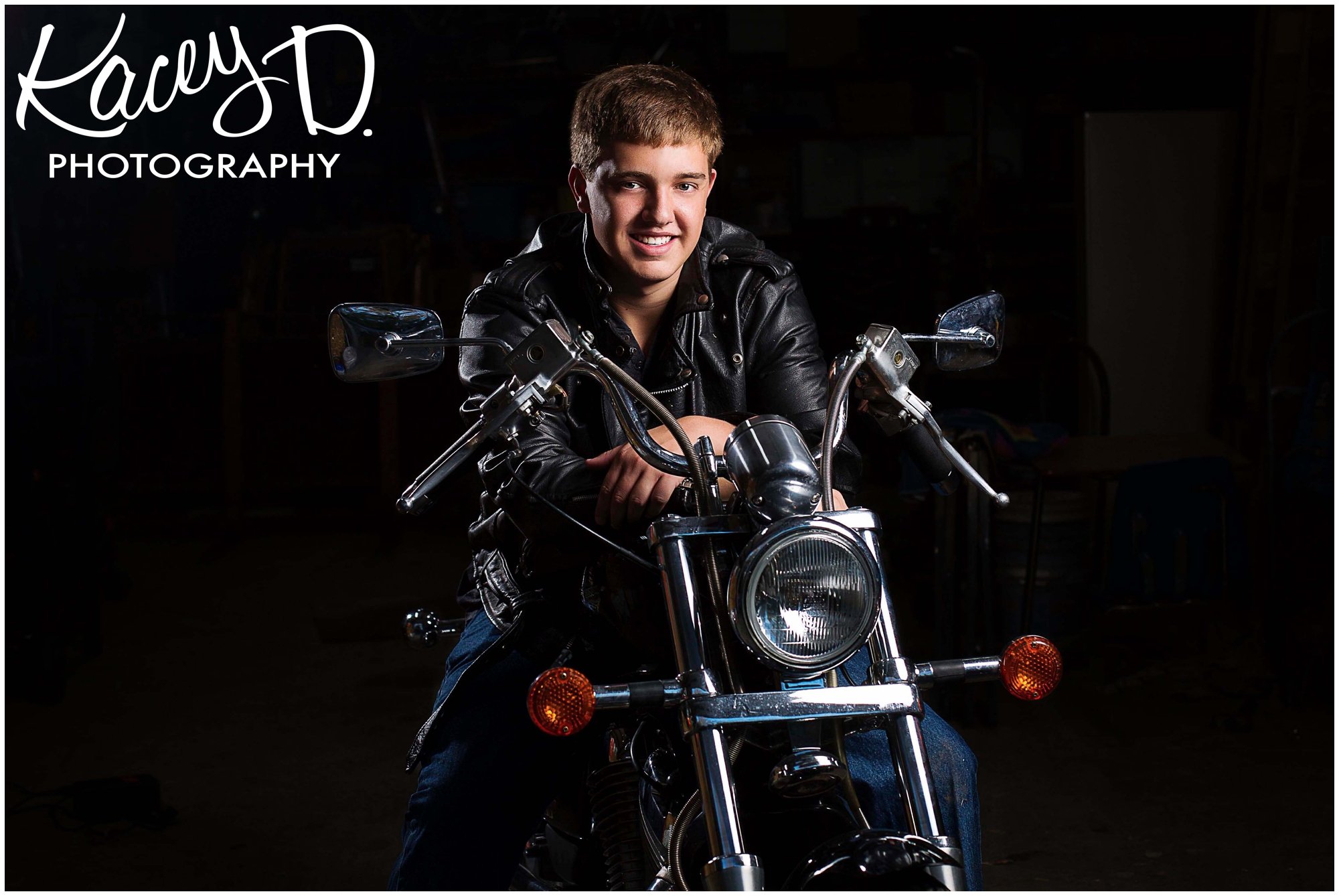 Motorcycle Senior Portraits - Photographer Columbia, MO