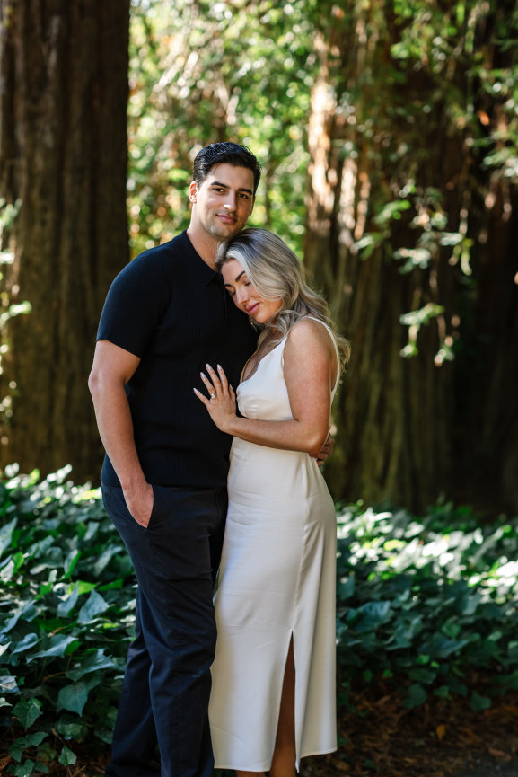 Marriage proposal at Dawn Ranch, Northern California. Photographed by Studio J Photography