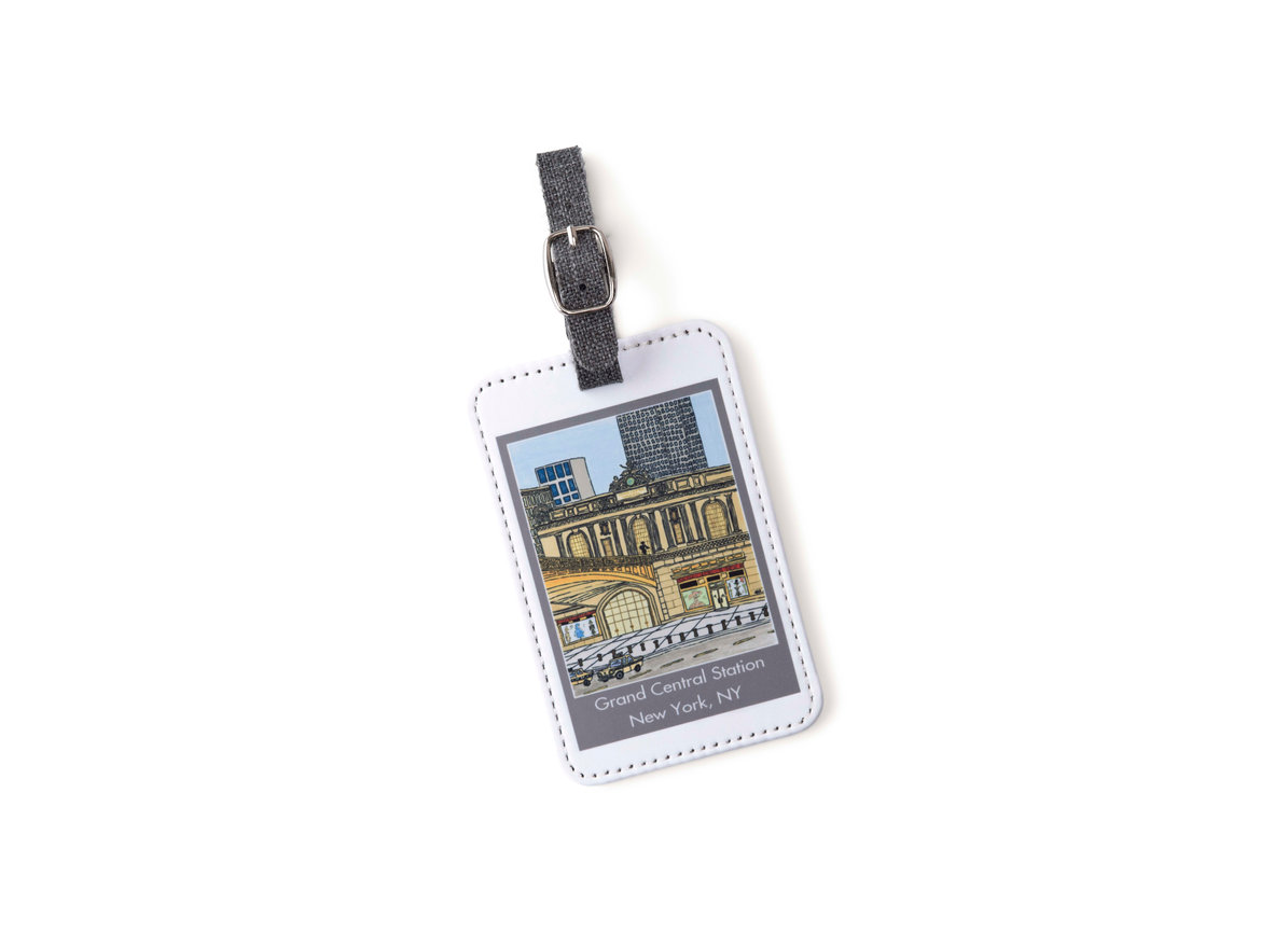 Custom luggage tag grand central station