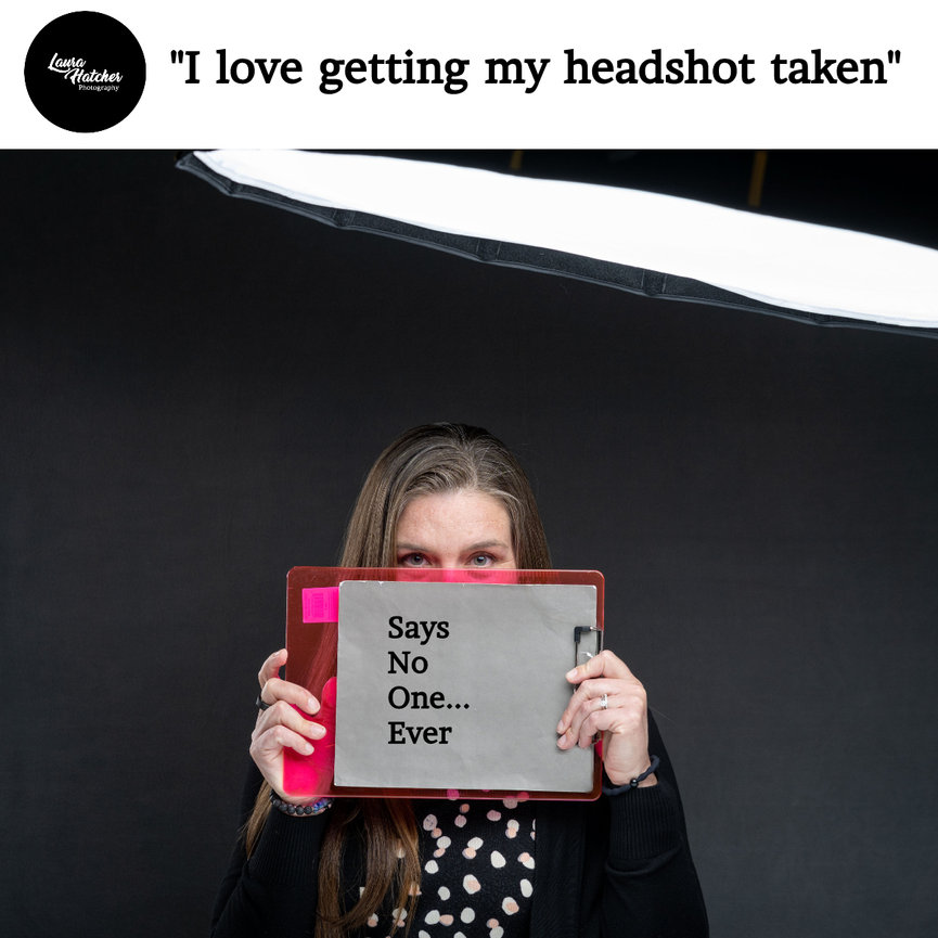 A funny image about the joys of getting a headshot