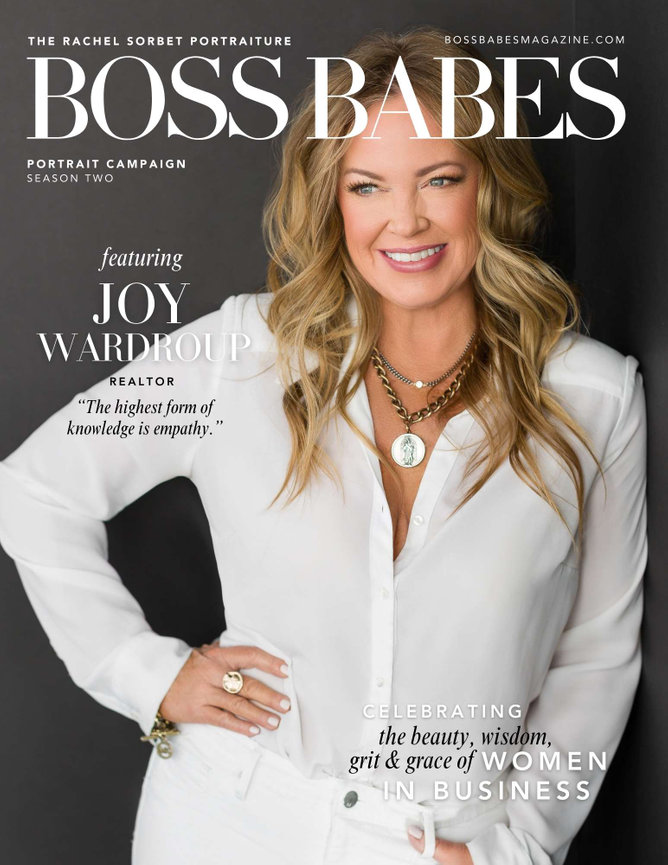 Photo of Joy Wardroup on the cover of Boss Babes Magazine