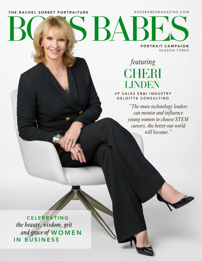 Cheri Linden on the cover of Boss Babes Magazine