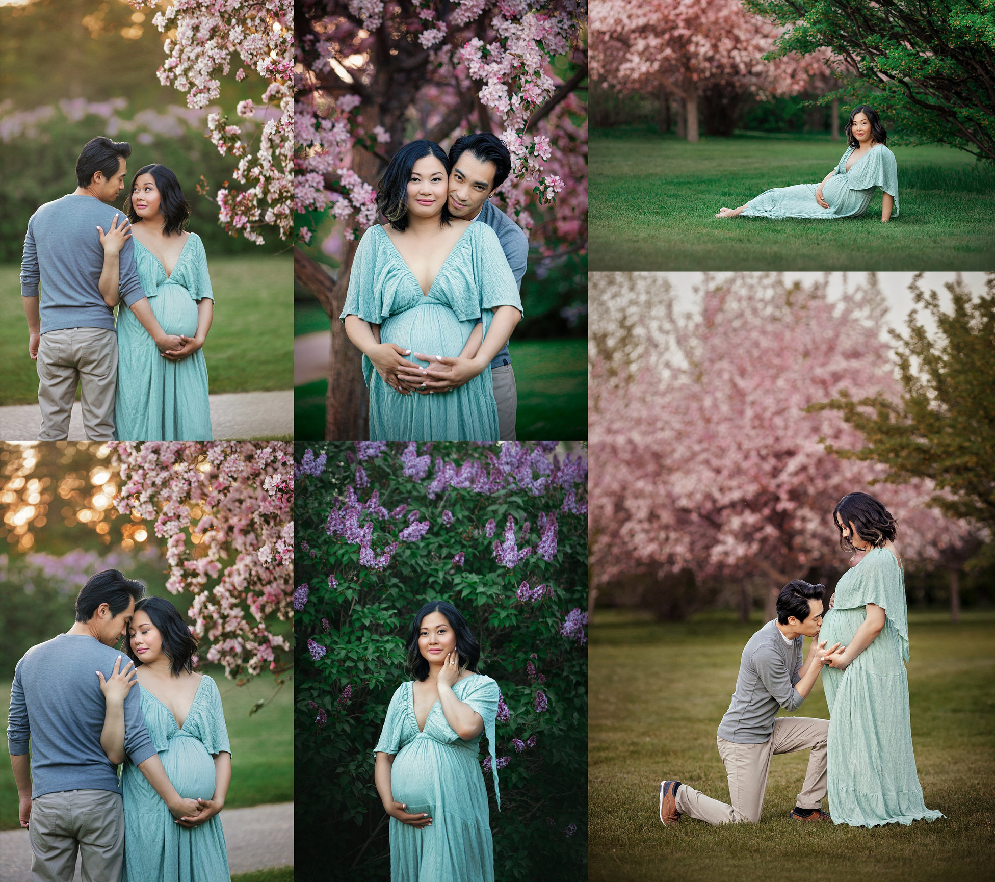 Maternity And Newborn Photographer Calgary • Spring Cherry Blossom