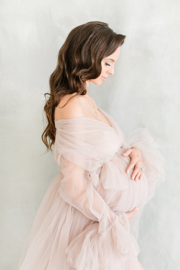 Light and Airy Maternity Photography Session in Studio Newborn Photography Los Angeles Baby