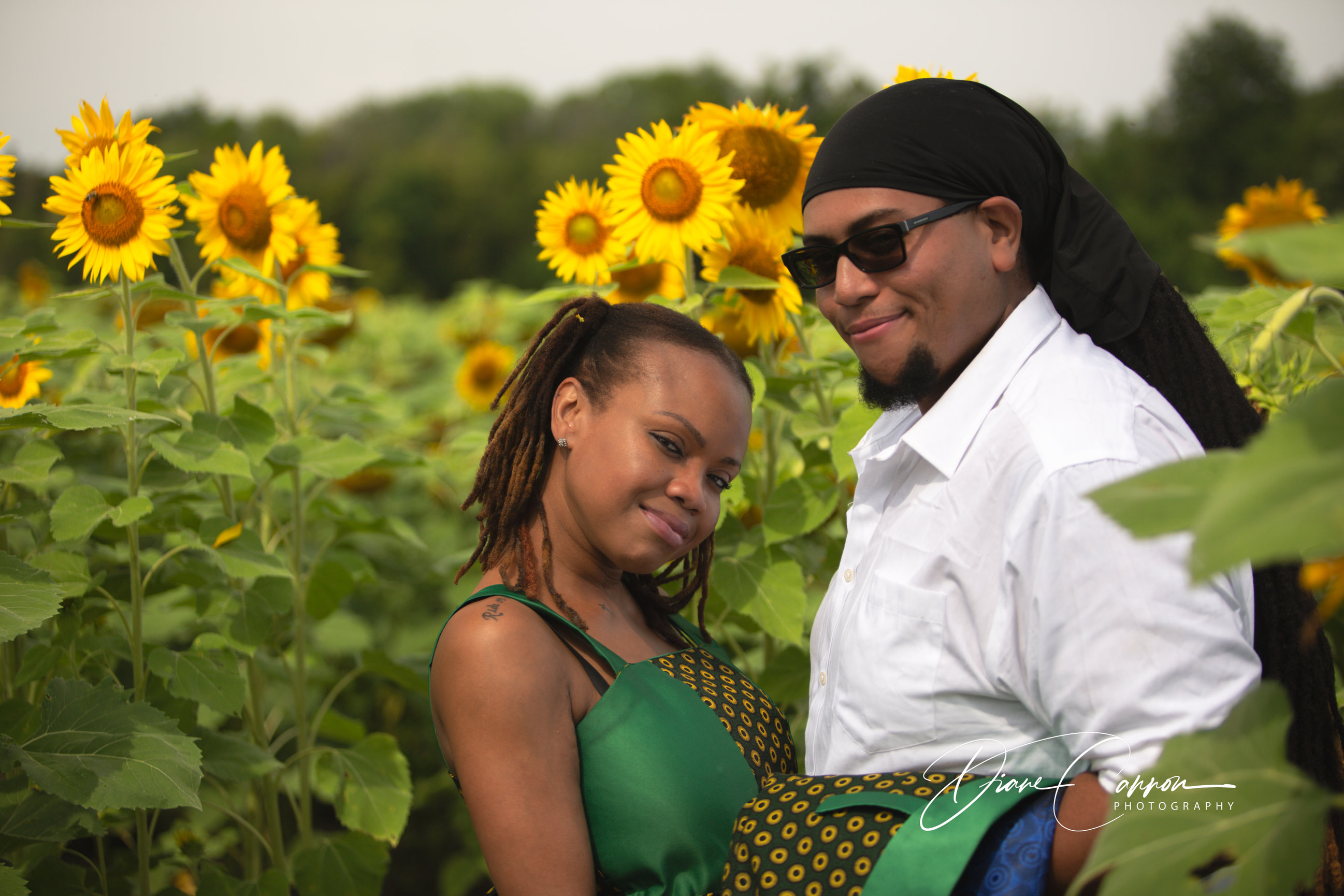 Missouri Sunflower Field Engagement Session - Diane Cannon Photography