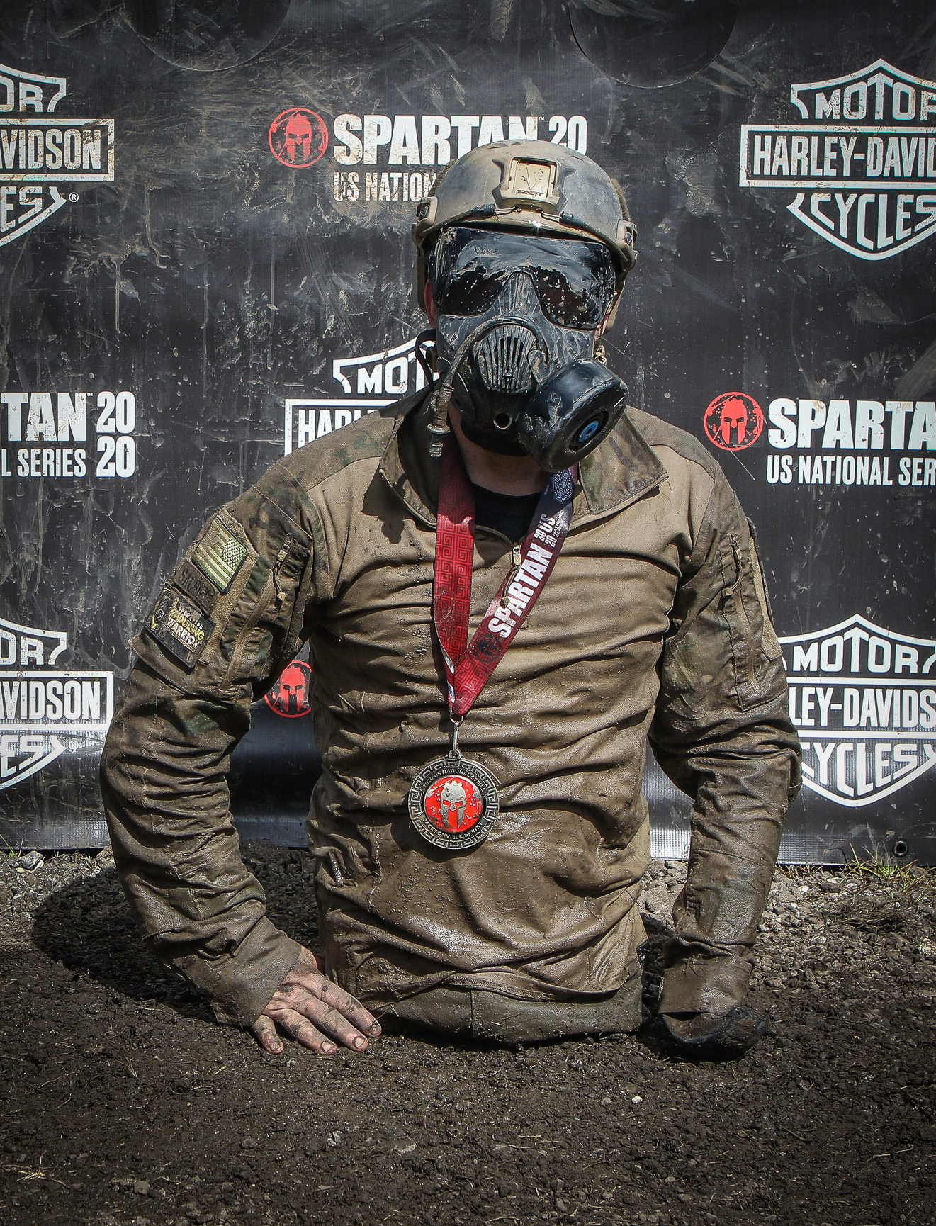 Spartan obstacle course mud finisher