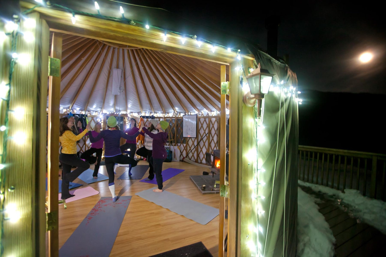 Snowshoe park city yoga adventures