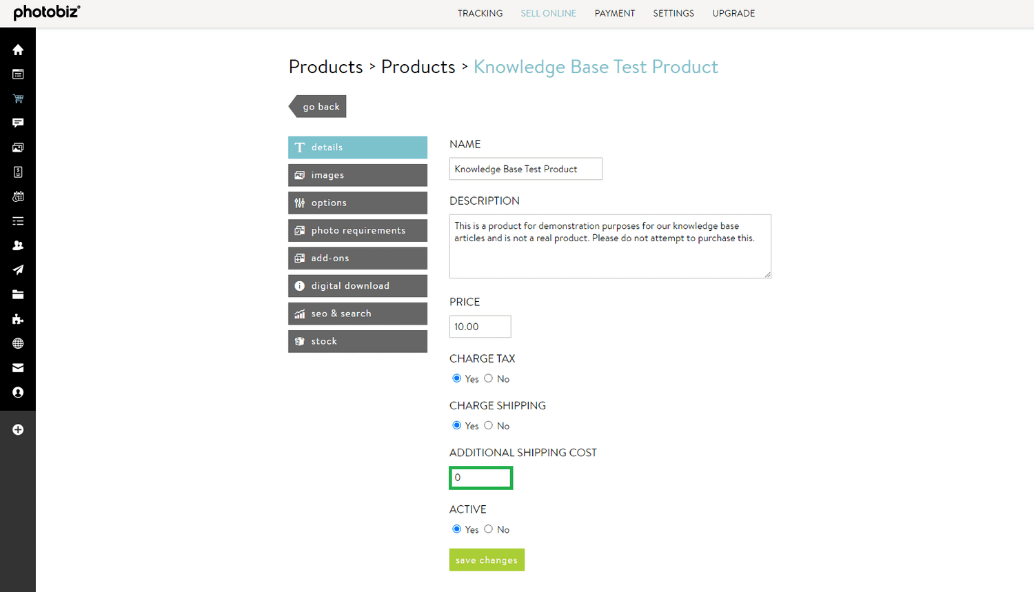 How Do I Add Shipping To Individual Products - PhotoBiz Knowledge Base