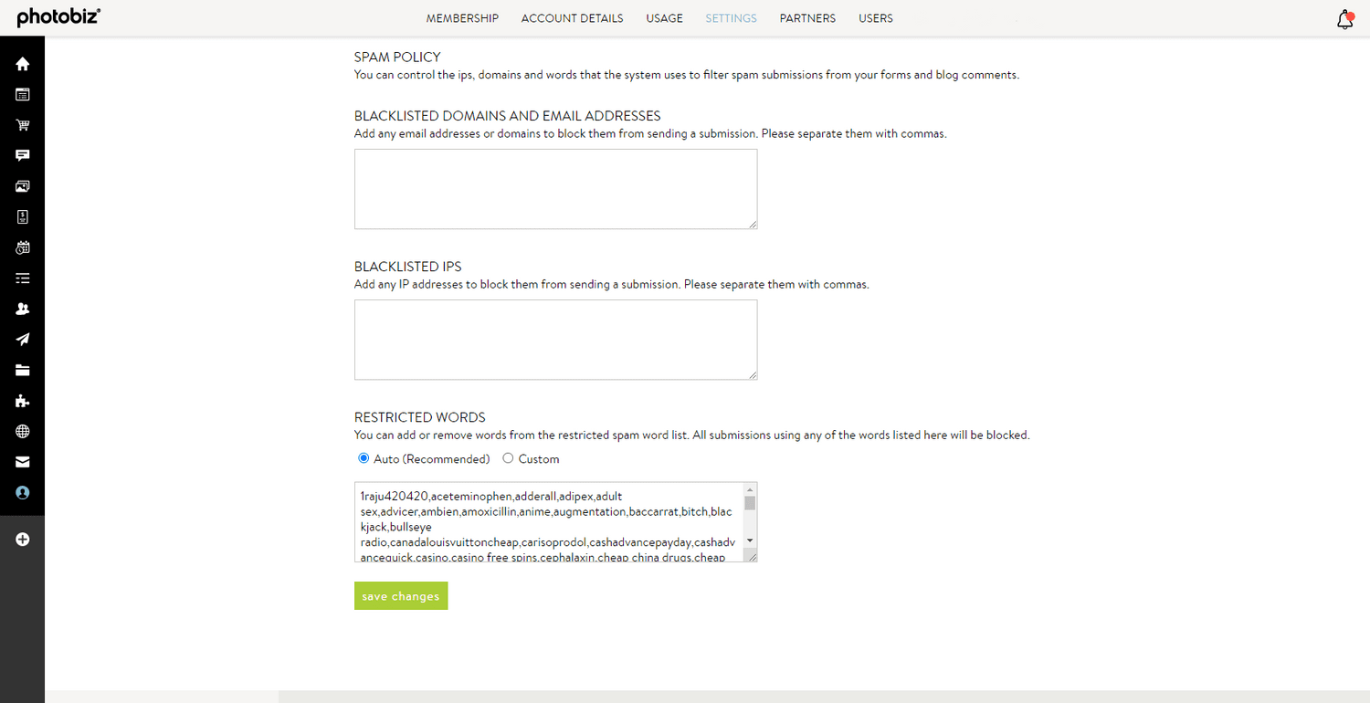 Spam Protection Overview - PhotoBiz Knowledge Base