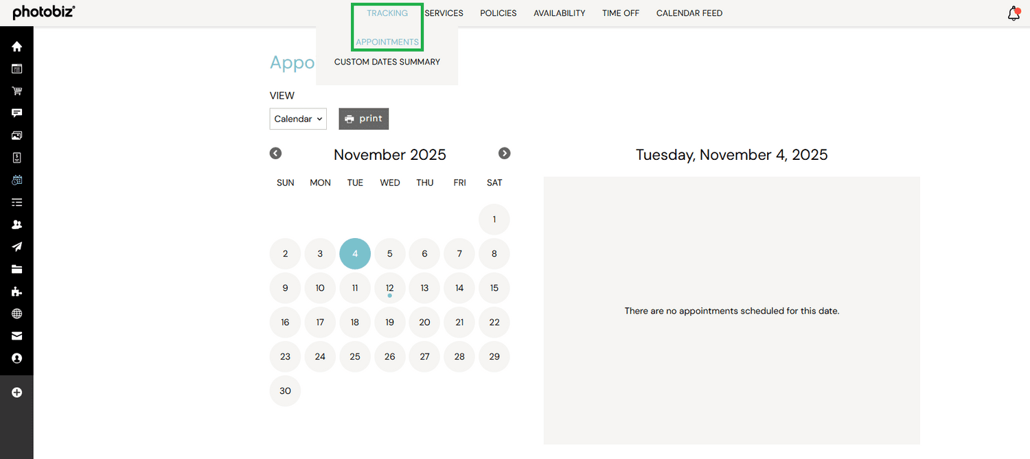 How To Print Scheduler Appointments - PhotoBiz Knowledge Base