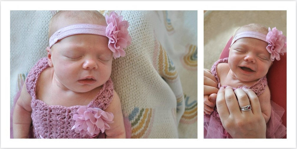 Newborn Spreads Clear Umbrella Photography