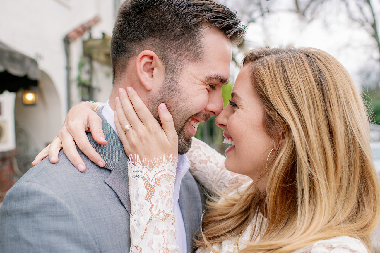 Engagement shoot in art district of Chattanooga, Tennessee by Heather Durham Photography.