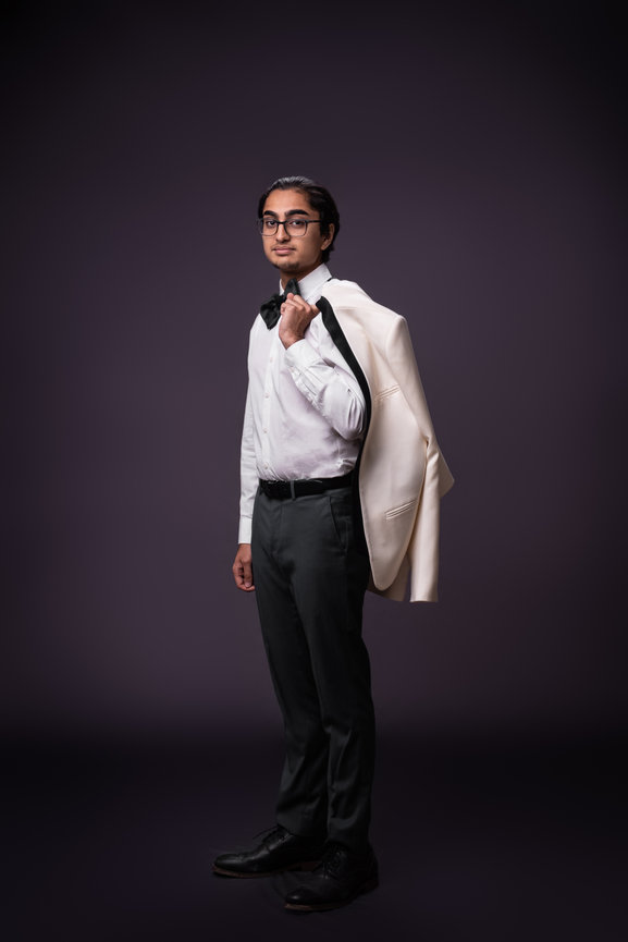 Portrait of a young man in a suit