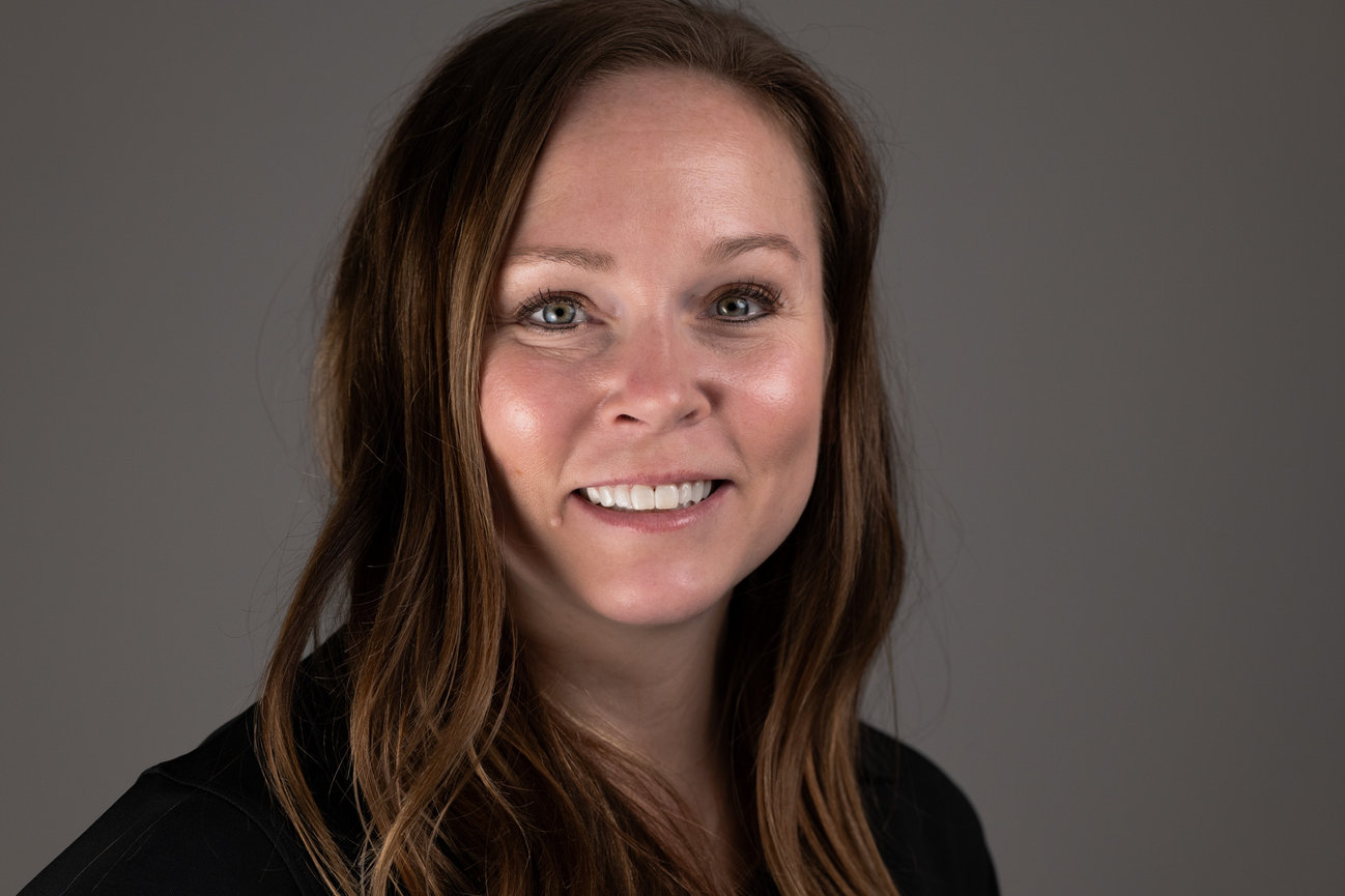 Woman smiling with long hair