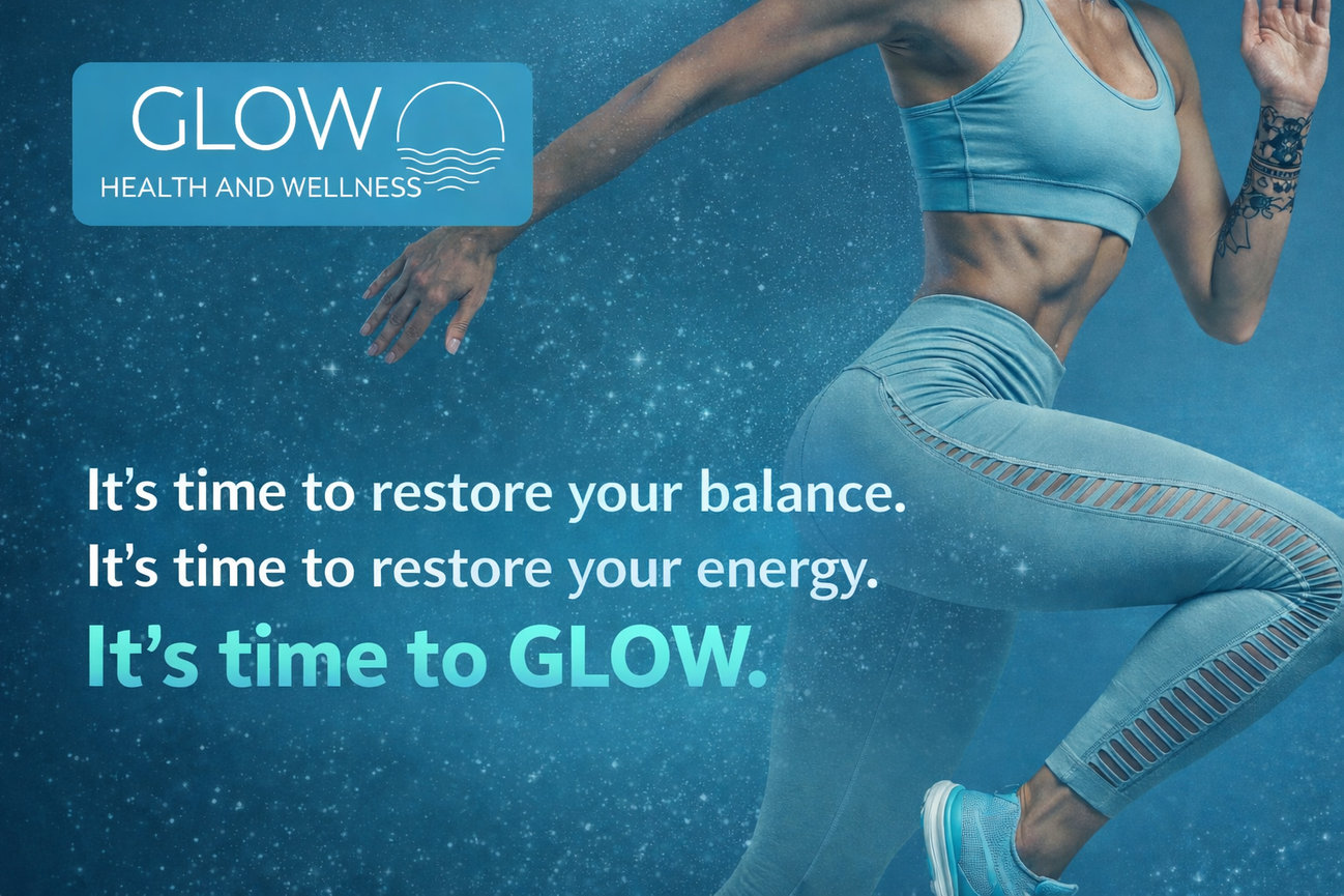 Glow Health and Wellness clinic in Destin, Florida offering hormone therapy, functional medicine, IV therapy, weight loss, and aesthetic services