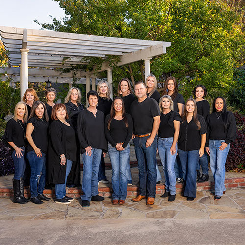 Group branding portraits of Weatherford Cosmetic Dentistry.