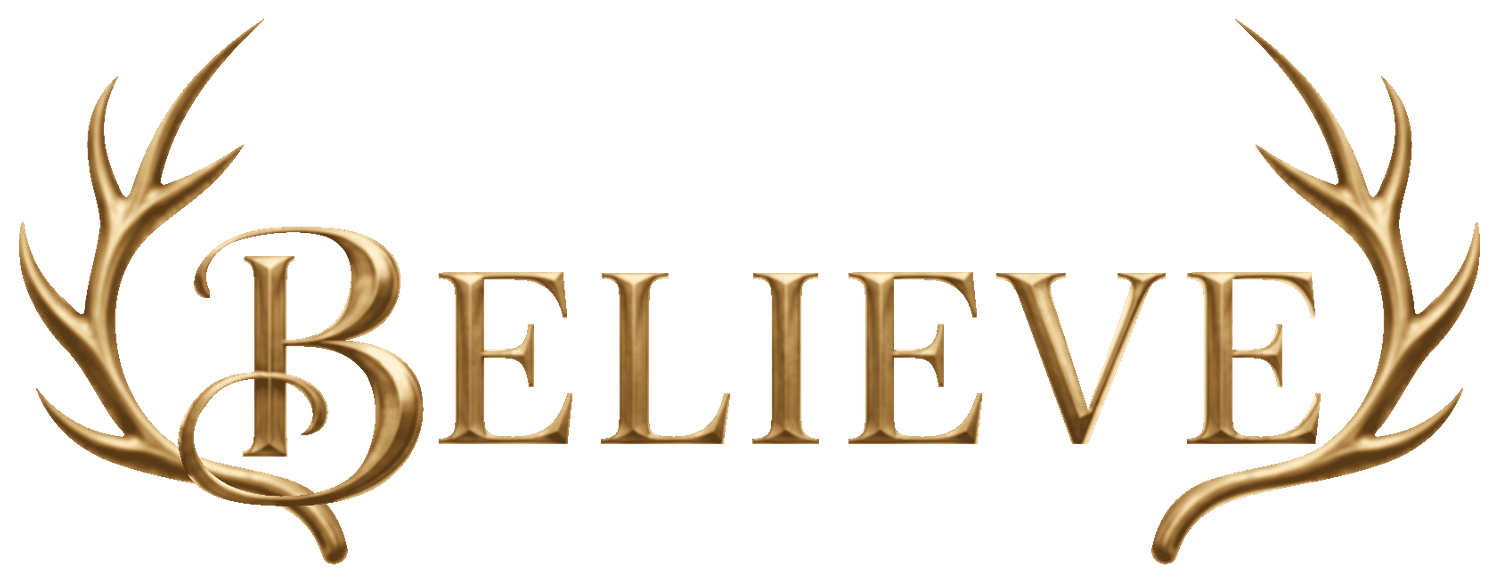 BELIEVE with antlers