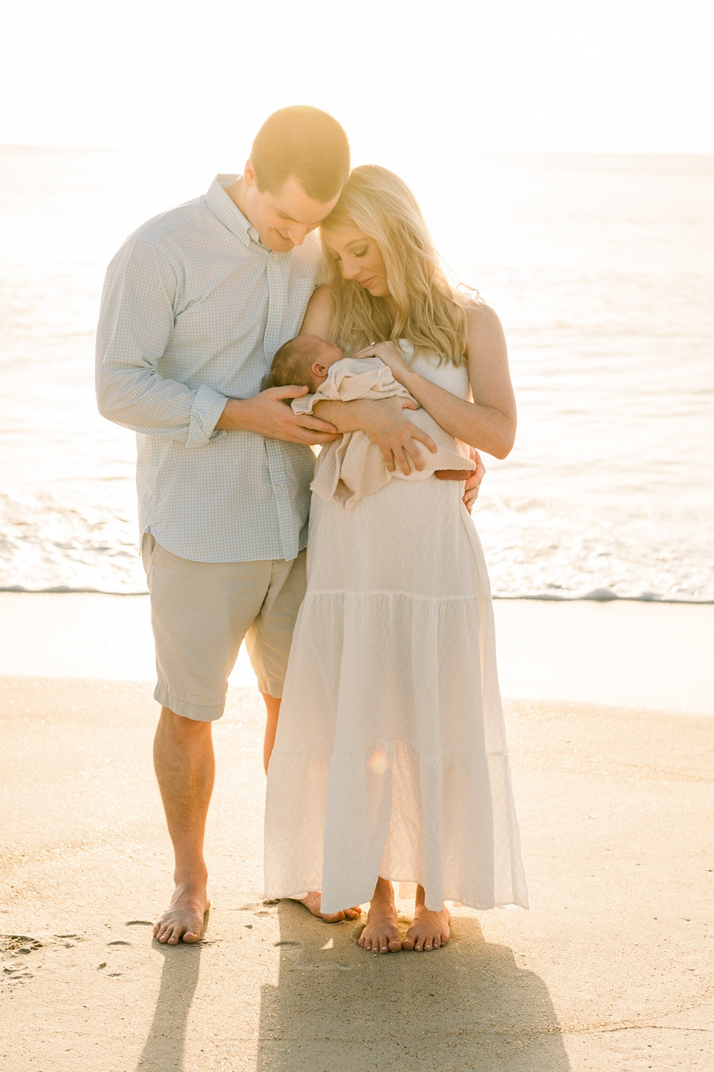 dad and wife and newborn son, Ponte Vedra coastal photographer