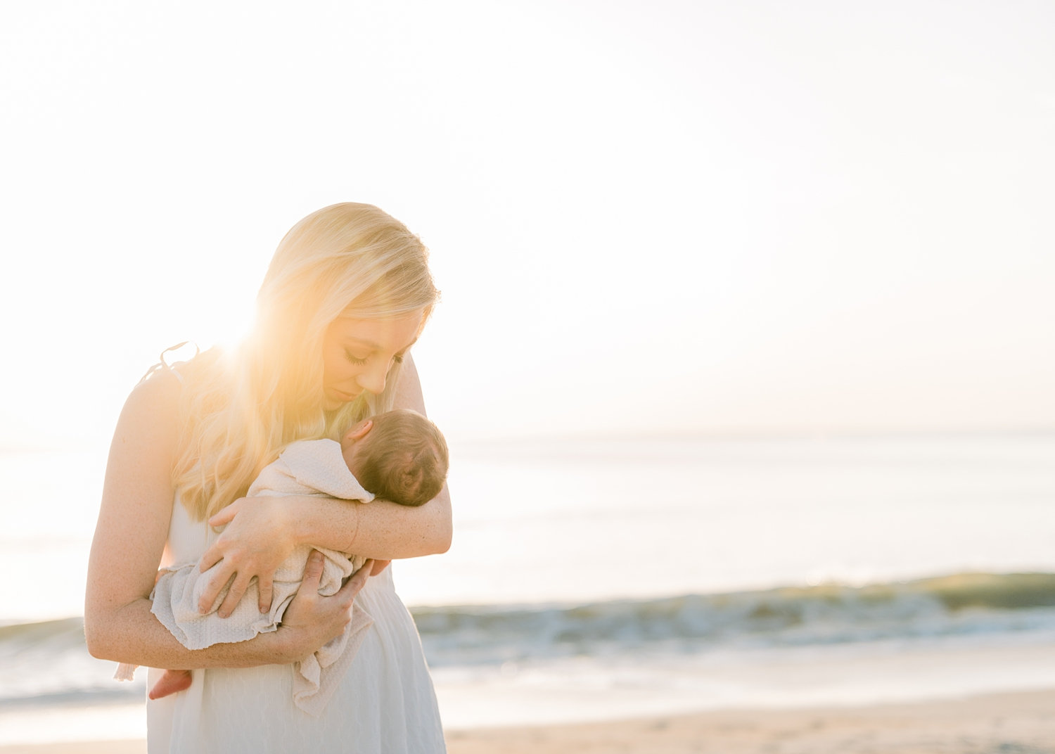 mother and newborn baby, Ponte Vedra Beach, Florida newborn photographer